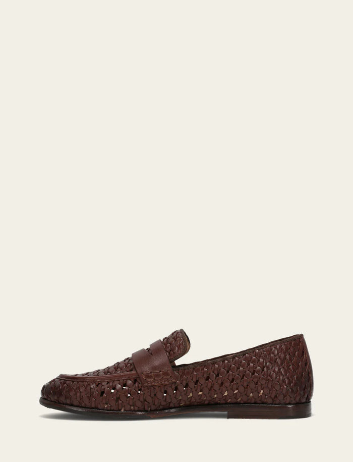 Frye FAITH WOVEN LOAFER Dark Brown