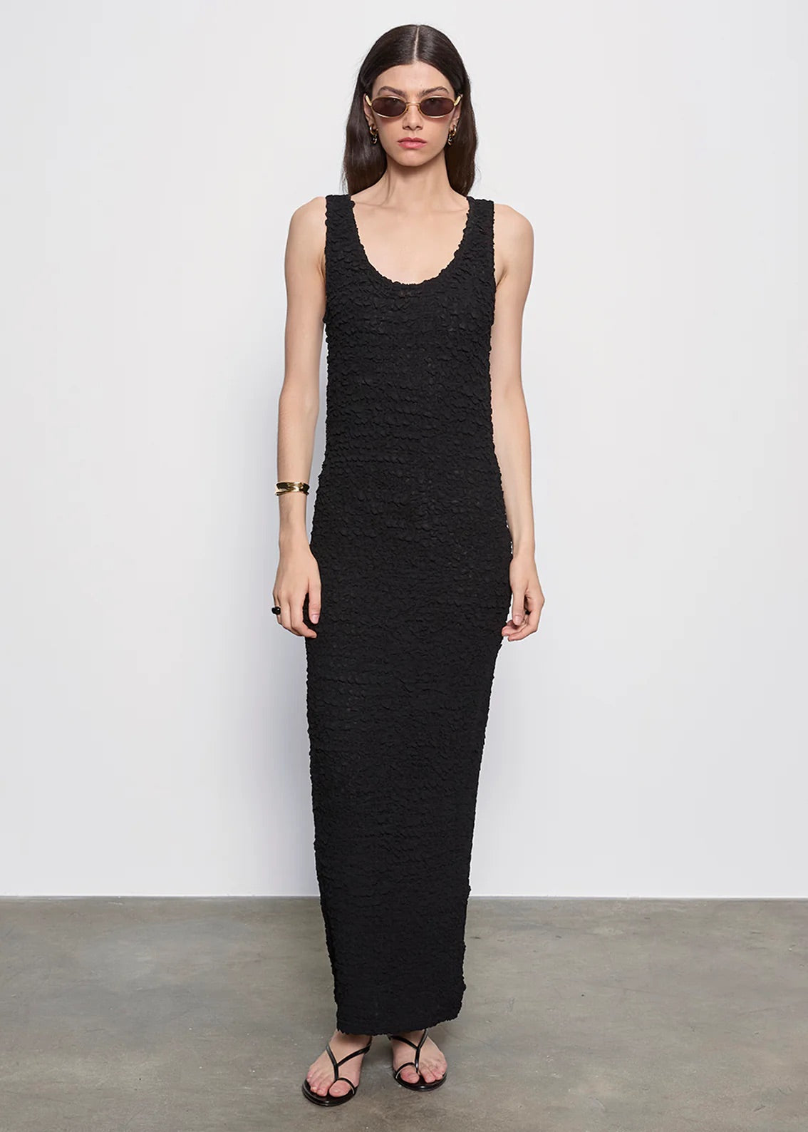Enza Costa Dimension Tank Maxi Dress - Black