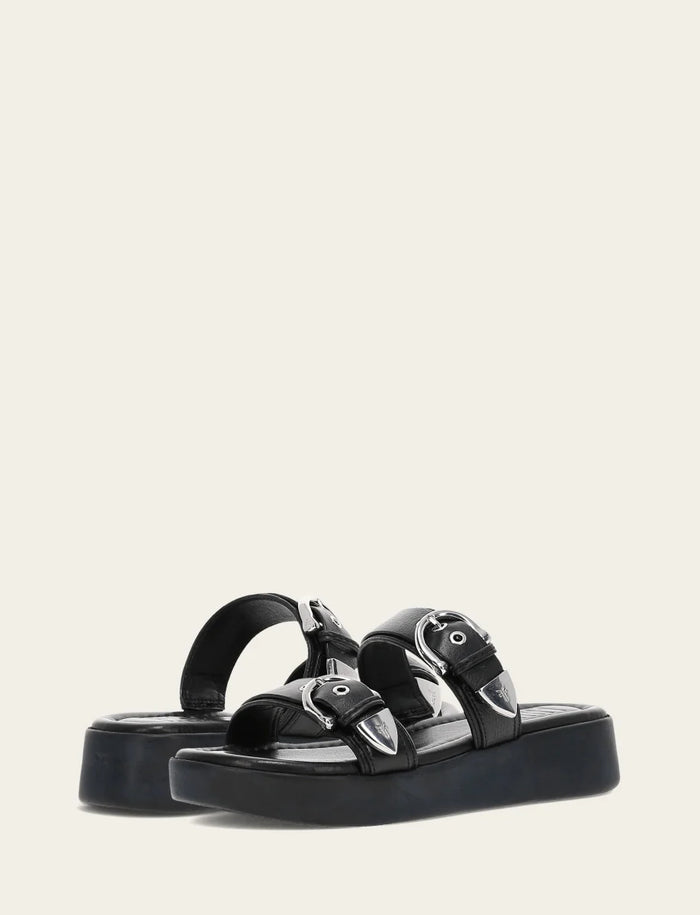 Frye MAYA BUCKLE SANDAL Black