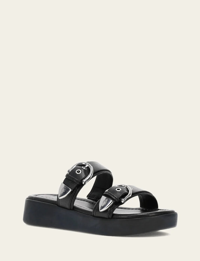 Frye MAYA BUCKLE SANDAL Black
