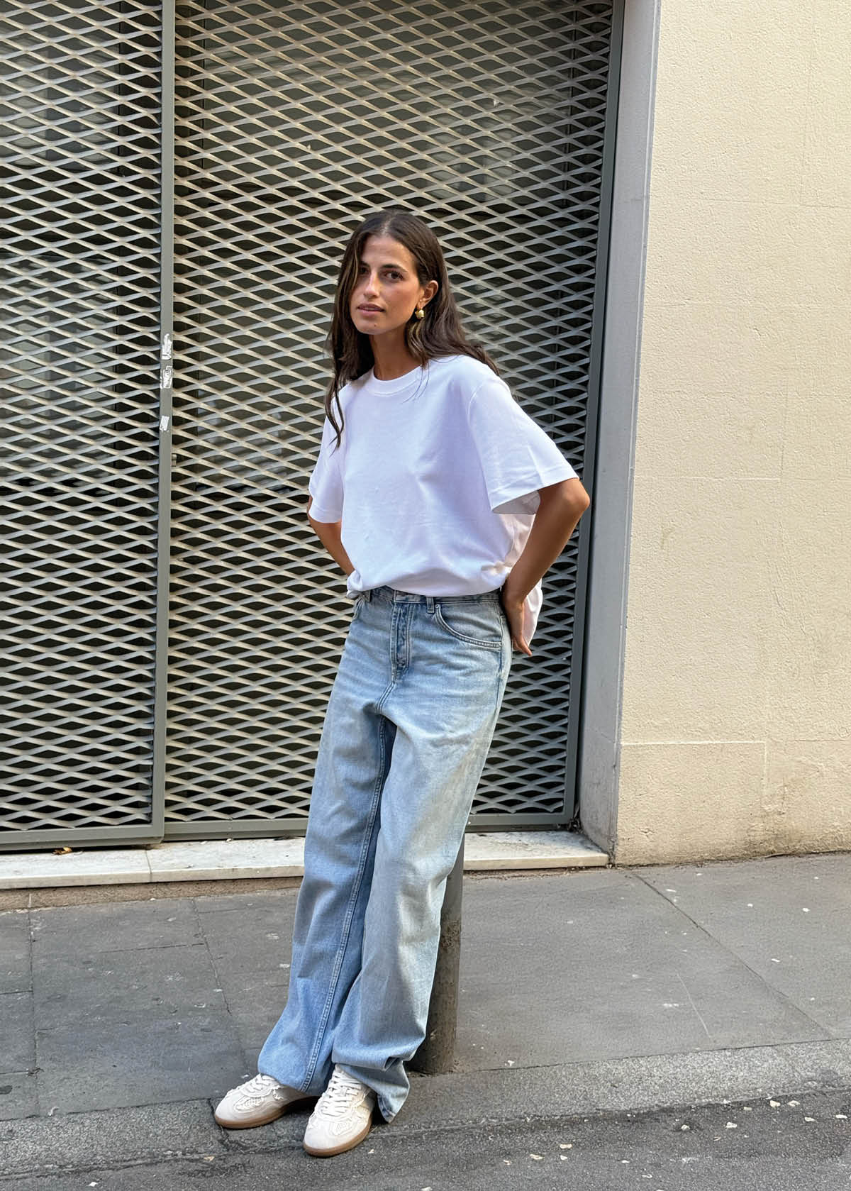 Alohas TB.490 CROCHET CREAM LEATHER SNEAKERS