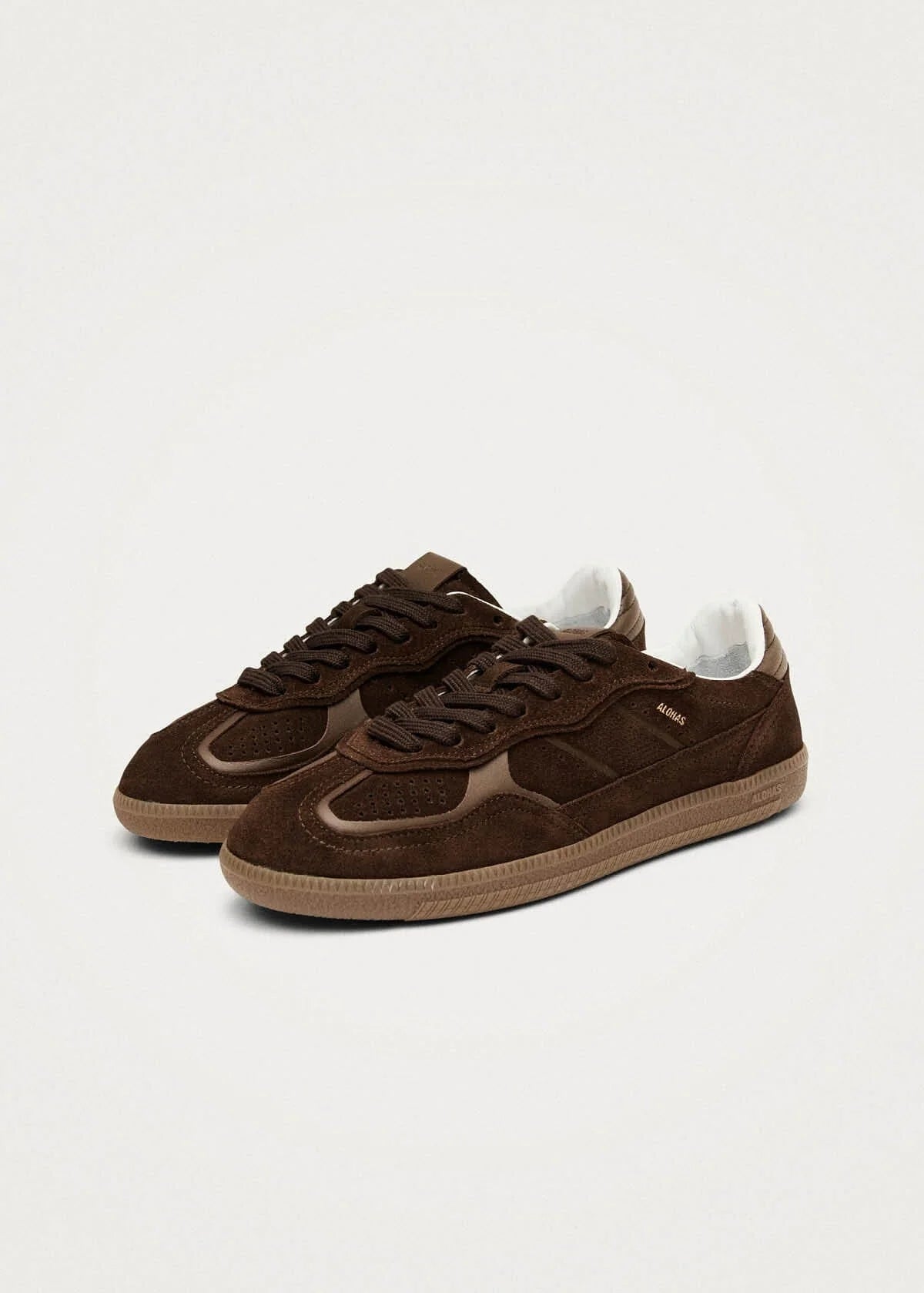 Alohas TB.490 RIFE CHOCOLATE BROWN LEATHER SNEAKERS