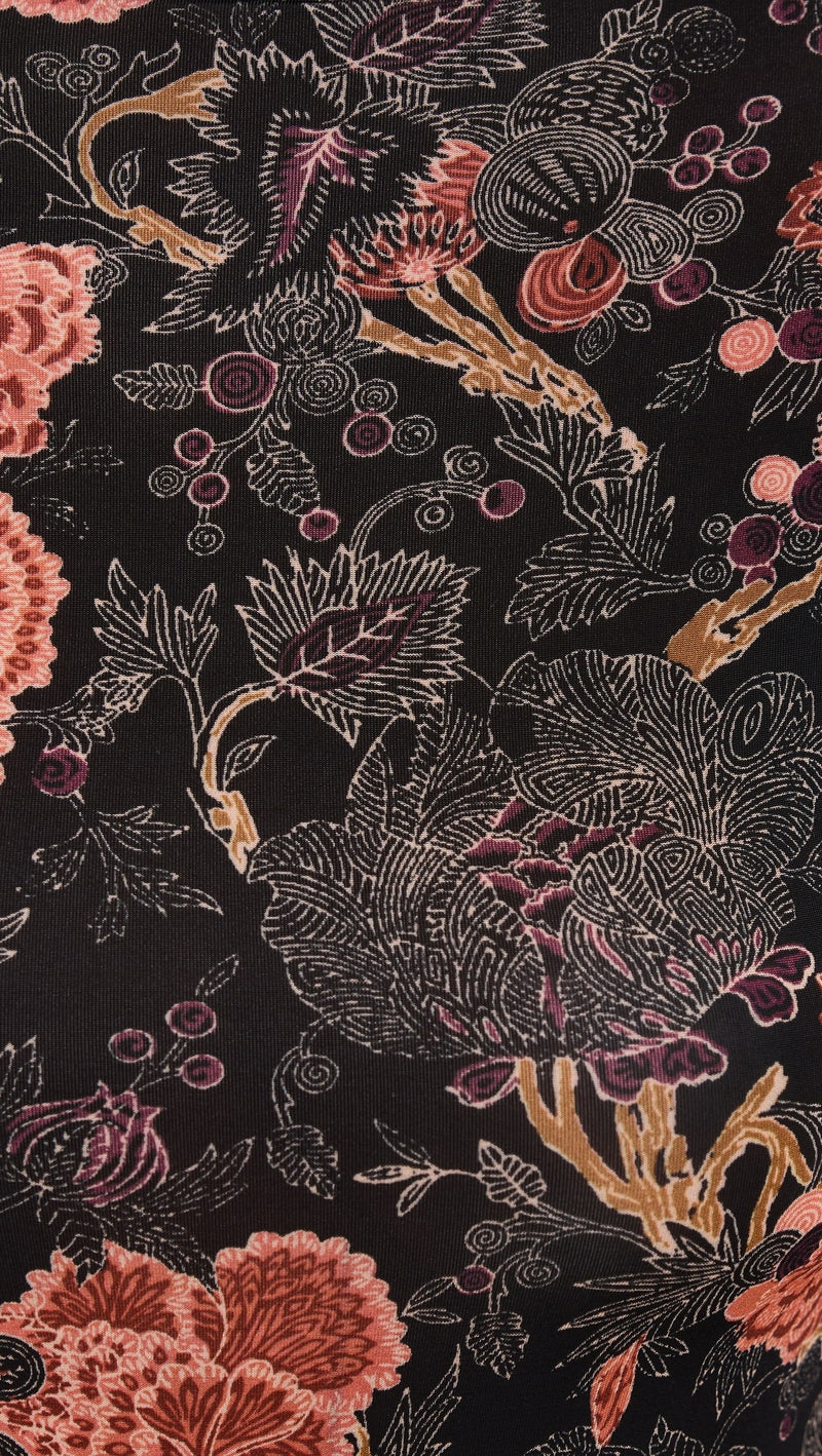 ULLA JOHNSON Aurelia Jersey Long Sleeve Turtleneck Top - Night Lily