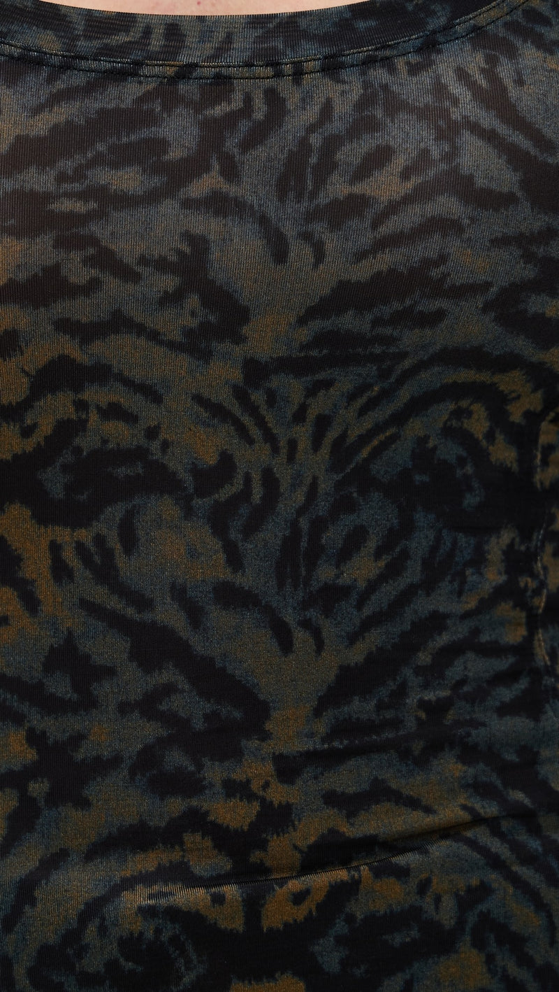 ULLA JOHNSON Aris Jersey Long Sleeve U-Neck Top - Desert Jasper